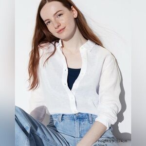 UNIQLO WHITE LINEN SHIRT